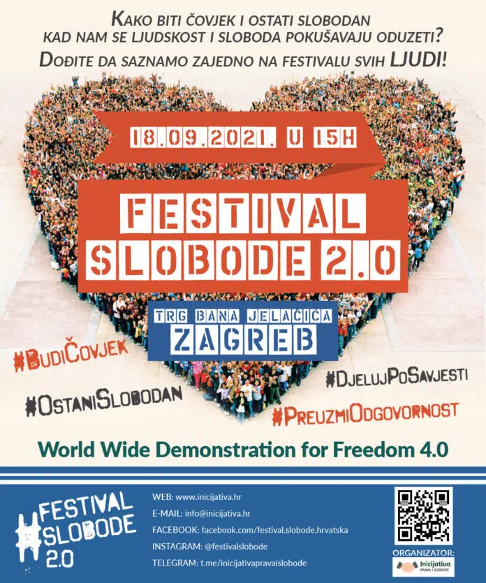 2. Festival slobode u Zagrebu u organizaciji Inicijative Prava i Slobode